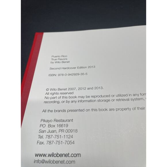 Puerto Rico True Flavors Chef Wilo Benet award-winning chef SIGNED-GOOD - Picture 6 of 11